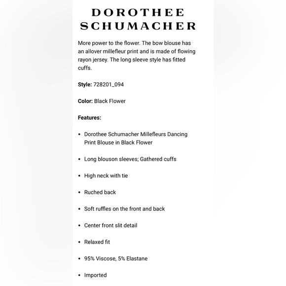 Dorothee Schumacher Millelfeurs Dancing Print Blouse - Picture 7 of 7